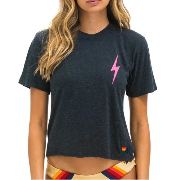 Aviator Nation Lightening Bolt Boyfriend Tee - Picture 3 of 14